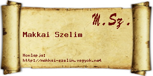Makkai Szelim névjegykártya